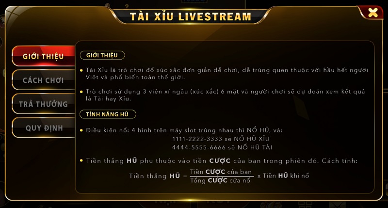 tài xỉu Livestream