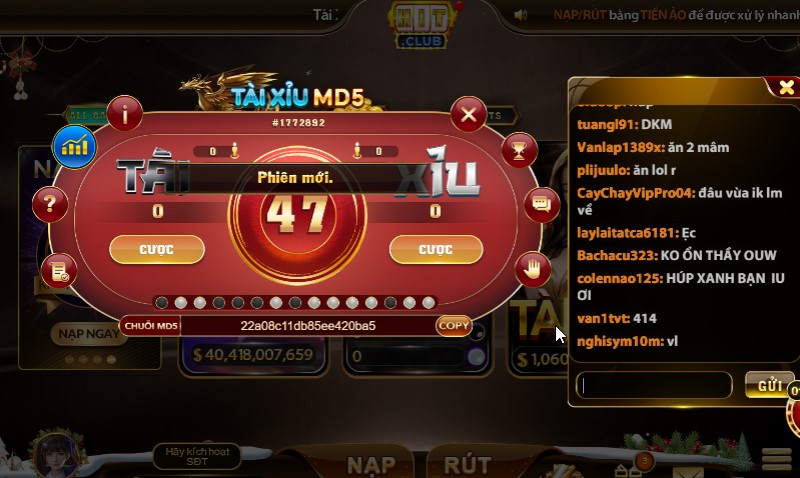 Tài xỉu MD5 Hitclub